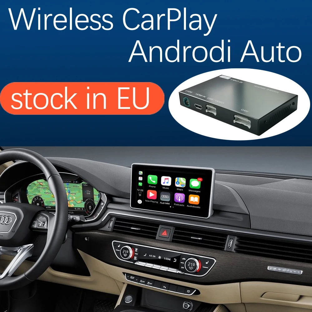 Беспроводной автомобильный интерфейс Apple CarPlay Android для Audi A4 A5 2016 2019 с функцией