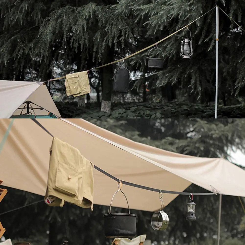 

3.15m High-quality Nylon Extension Cord Rope Multifunction Camp Canopy Hanger Tent Camping Campsite Strap Lanyard Outdoor D9h4