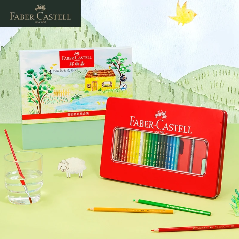 

FABER-CASTELL 24-color Oily Water-soluble Color Pencil Pastoral Color Brush Art Supplies Water-soluble Pencil for Adult Beginner