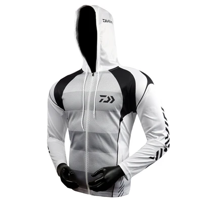 

2020 Men Fishing Clothing Long Sleeve Outdoor Breathable Fishing Shirts Anti UV Hooded Fishing Clothes Cycling Hiking Jackets