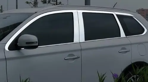 Для Mitsubishi Outlander 2014 2015 2016 2017 нержавеющий хромированный оконный столб крышка