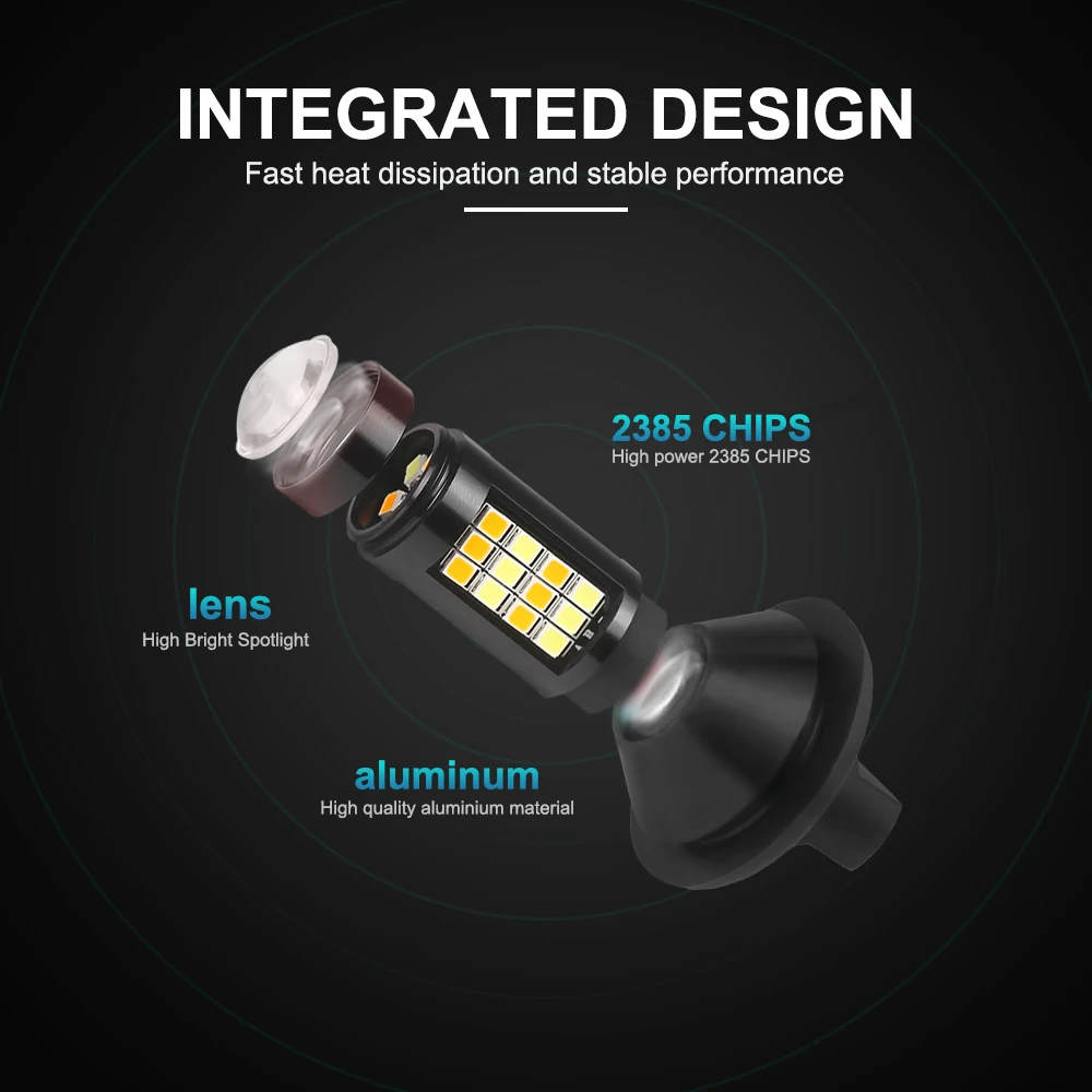 Nlpearl 2x автомобиль светильник сборки Led DRL Включите T20 Canbus дневные ходовые огни Ba15s