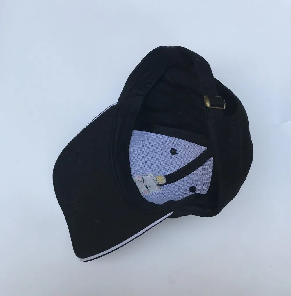 Final Fantasy XIV FF14 Moogle Cosplay Embroidery Hat Black Baseball Cap | Аксессуары для одежды