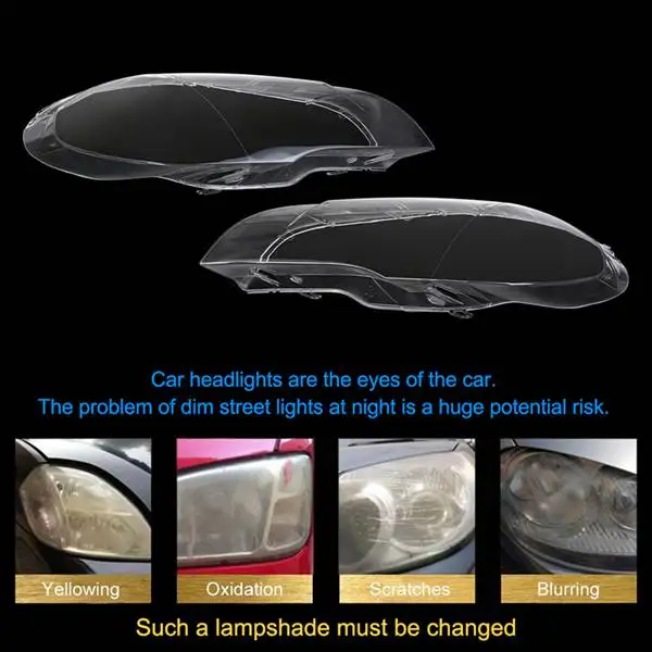 

1Pair Car Front Headlight head light lamp Lens Shell Cover Replacement For-BMW x5 E70 2008-2013