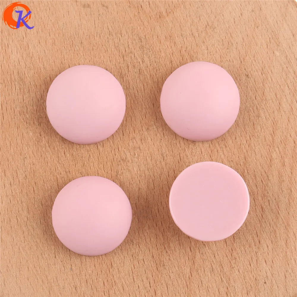 Pink Сердечный Дизайн 18*18 мм 200 шт акриловые бусины/Аксессуары для ювелирных изделий/матовый эффект/круглая форма/ручная работа/фурнитура для сережек/Сделай сам - Цвет: Pink