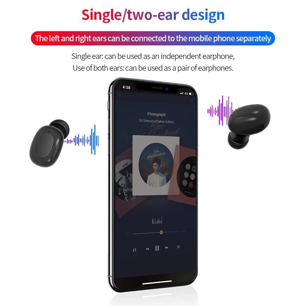 TWS Earphone True Wireless Bluetooth V5.0 Earphone With Charging Box Stereo Sports Earpods Earphones Headset Fit For IPhone