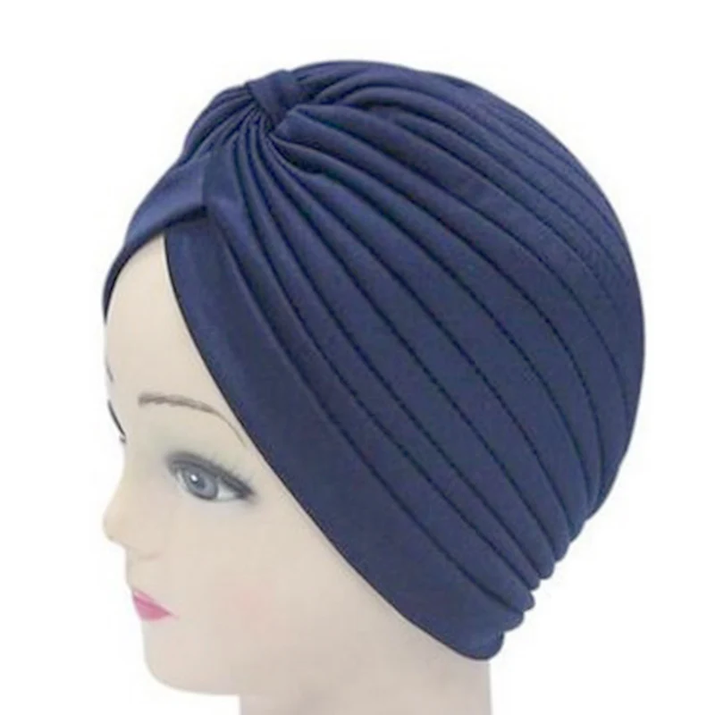 STYLE 3 cloth blue Индийская женская шапка-тюрбан с блестящим серебристым золотым узлом, осенне-зимний теплый головной убор, Повседневная Уличная Женская индийская шапка - Цвет: STYLE 3 cloth blue