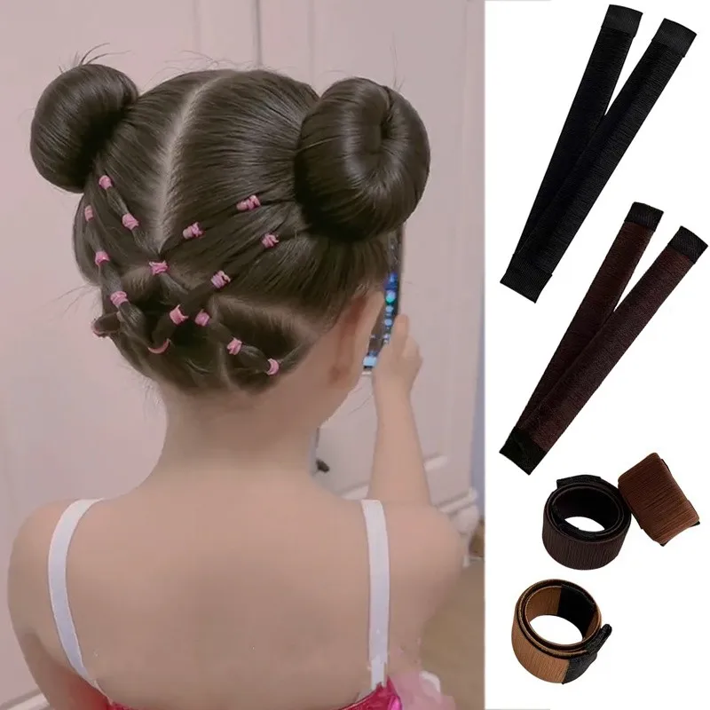 

Girls Bun Plate Hair Headwear Children Lazy Hair Artifact Women Girl Meatball Head Headdress Hair Curler Hair Accessories