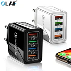 Olaf USB зарядное устройство Быстрая зарядка 3,0 4 порта USB зарядное устройство для телефона iphone Samsung Xiaomi Быстрая зарядка QC 3,0 зарядное устройство настенный адаптер