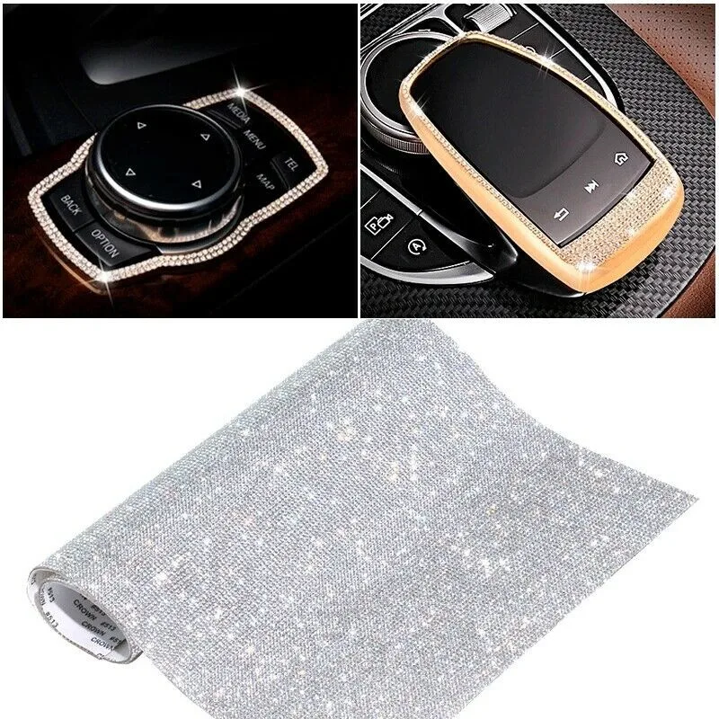 

Motorcycles Diamond Phone Sticker Rhinestone 24*20CM With Adhesive Tape