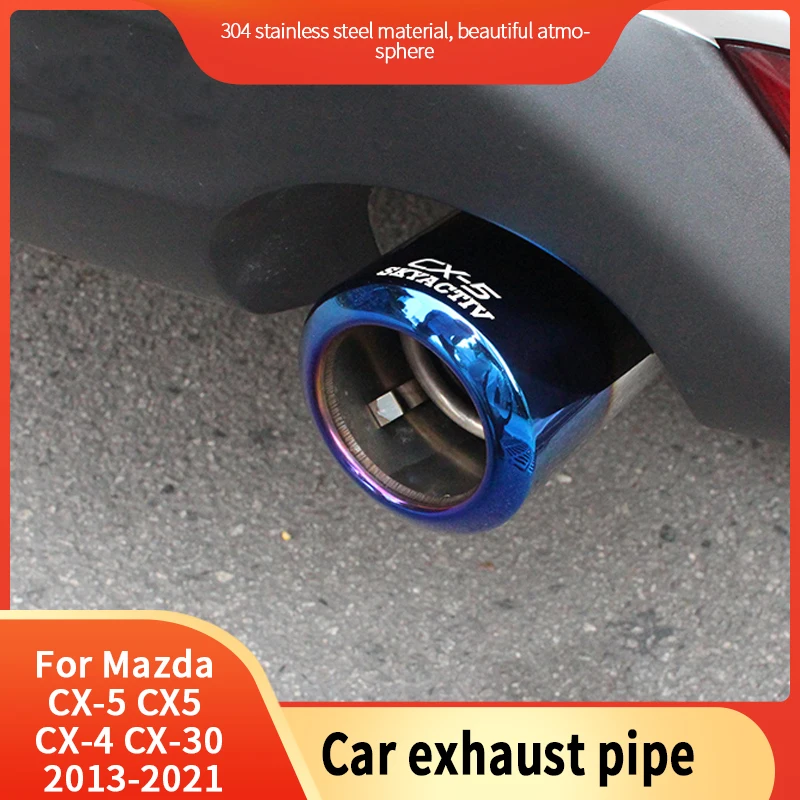 

Автомобильные выхлопные трубы для Mazda CX-5 CX5 CX-4 2013-2021, глушитель выхлопной трубы, головные инструменты, аксессуары