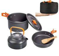 camping cookware set titanium vajjilla aluminum kettle outdoor kitchen cooking equipment picnic hiking pan fishing pot mess kit