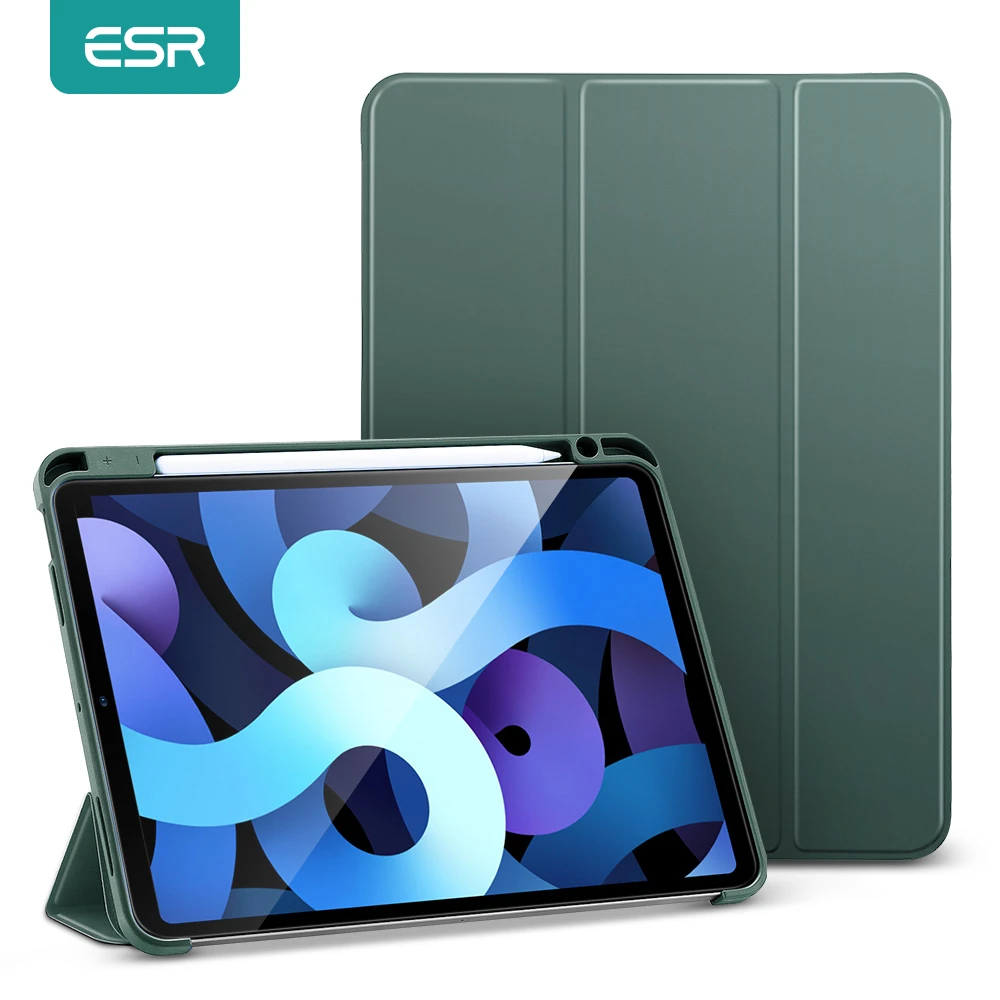 

ESR Table Case for iPad Air 4 2020 /iPad 8th 2020 Smart Case Pencil Holder Soft TPU Back Cover for iPad 8th 7th/iPad Air 4 2020