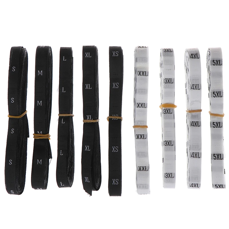 Размер одежды этикетки одежда тканые бирки XS 5XL белый черный 32 мм (1 2/8 &quot) x 12 (4/8&quot)