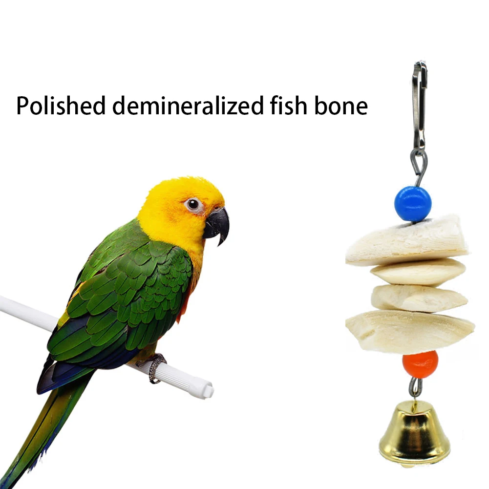

Cuttlefish Bone Bird Toy Parrot Chewing Toy Calcium Squirrel Molars Hanging String for Bird Cage Accessories
