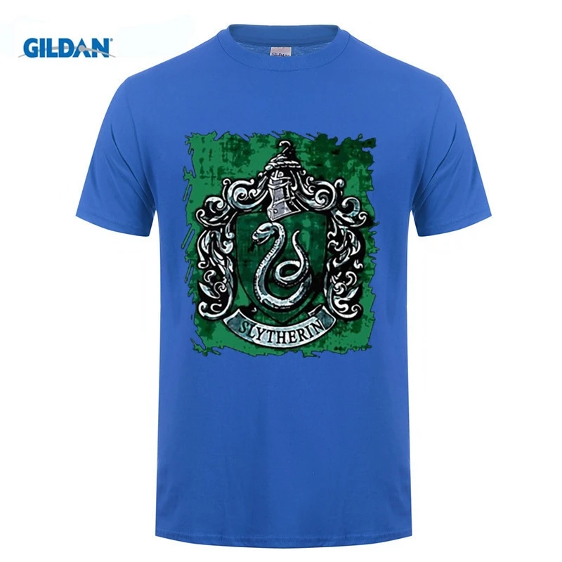 Футболка мужская с принтом Magic Boy Slytherin Crest повседневная тенниска из хлопка новая