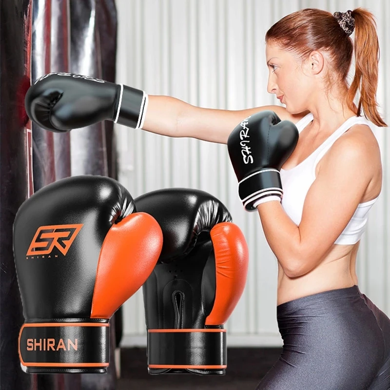 

Boxing Gloves Children Adult Sanda Fighting Karate Professional 10OZ Gloves Breathable Universal Intense Thai Sports Gloves -40