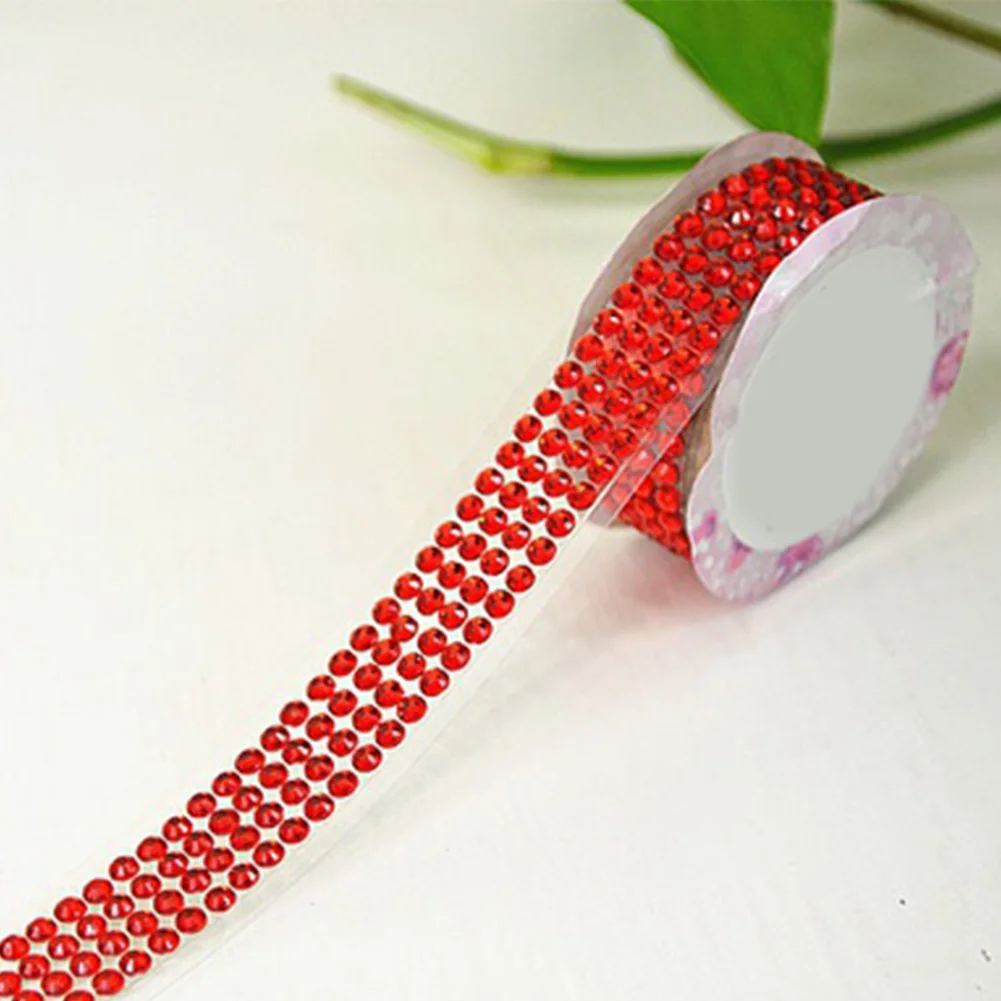 Хрустальные акриловые самоклеящиеся стразы стикер лента для рукоделия