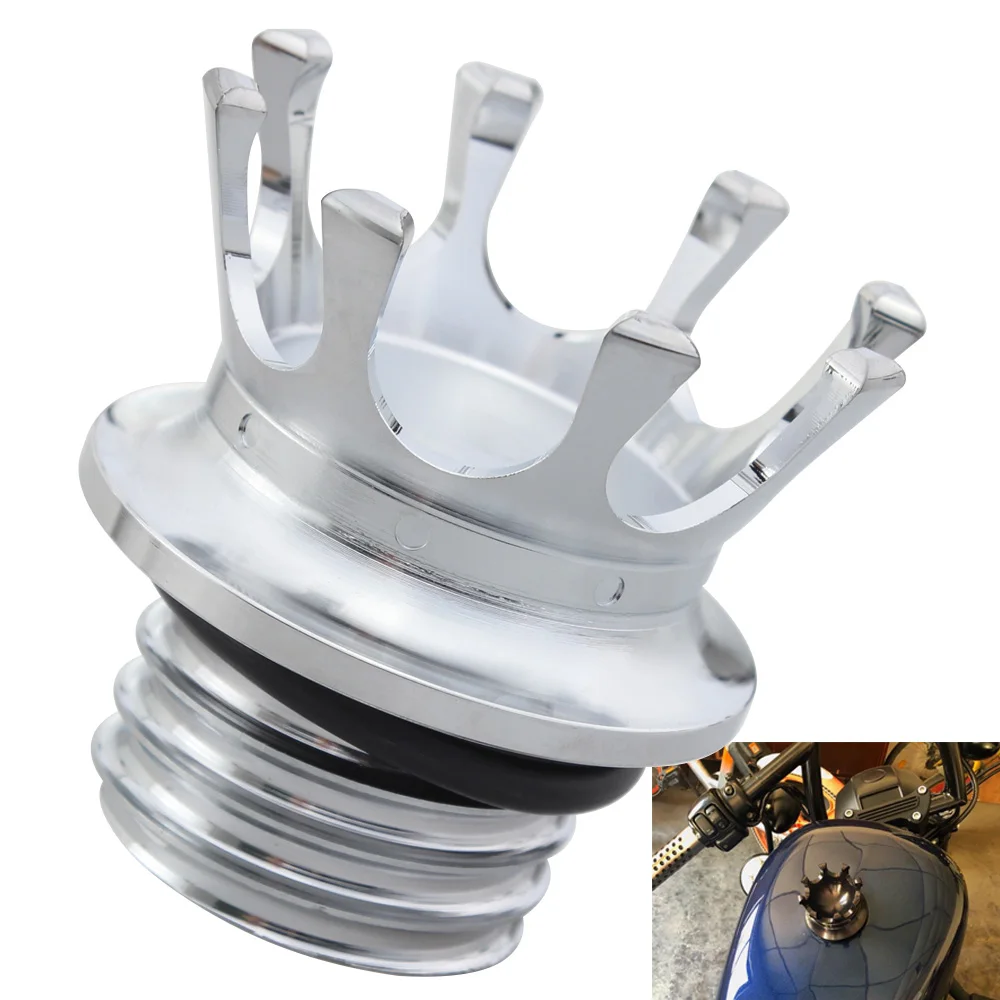 Хромированная мотоциклетная Корона Крышка для топливного бака бензобака