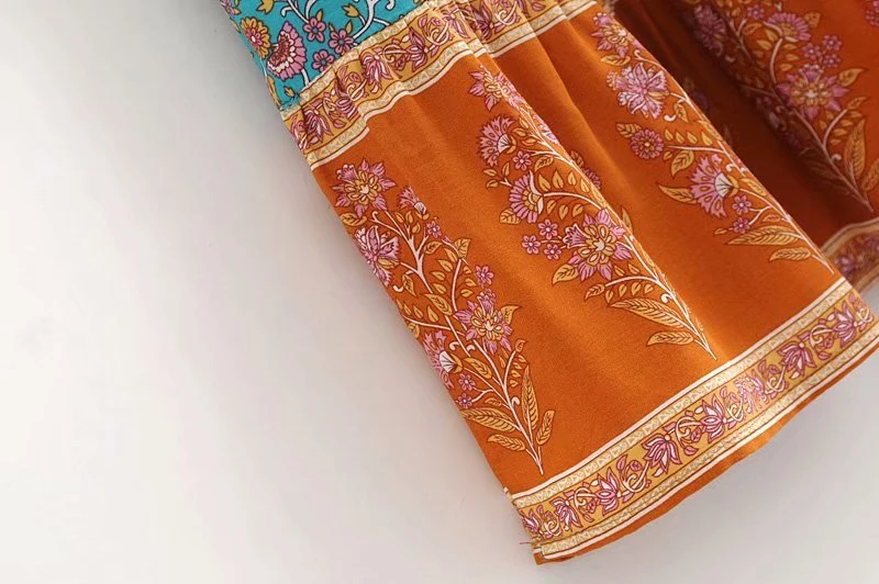 Женская пляжная юбка с цветочным принтом длинная трапеция в стиле бохо высокой