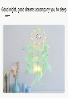 new product hot sale girl heart feather dream catcher ornaments wind chimes forest dream catcher gift bedroom car ornaments