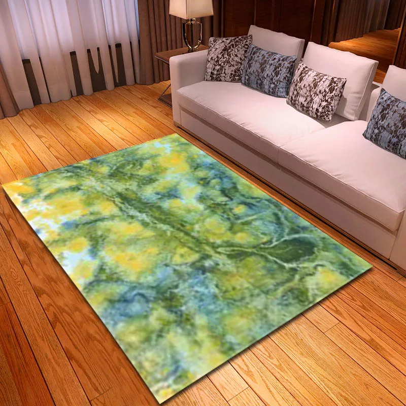 

Modern Simple Home Decor Floor Mat Soft Flannel Bedroom Bedside Area Rugs Abstract Oil Painting Large Living Room Carpet
