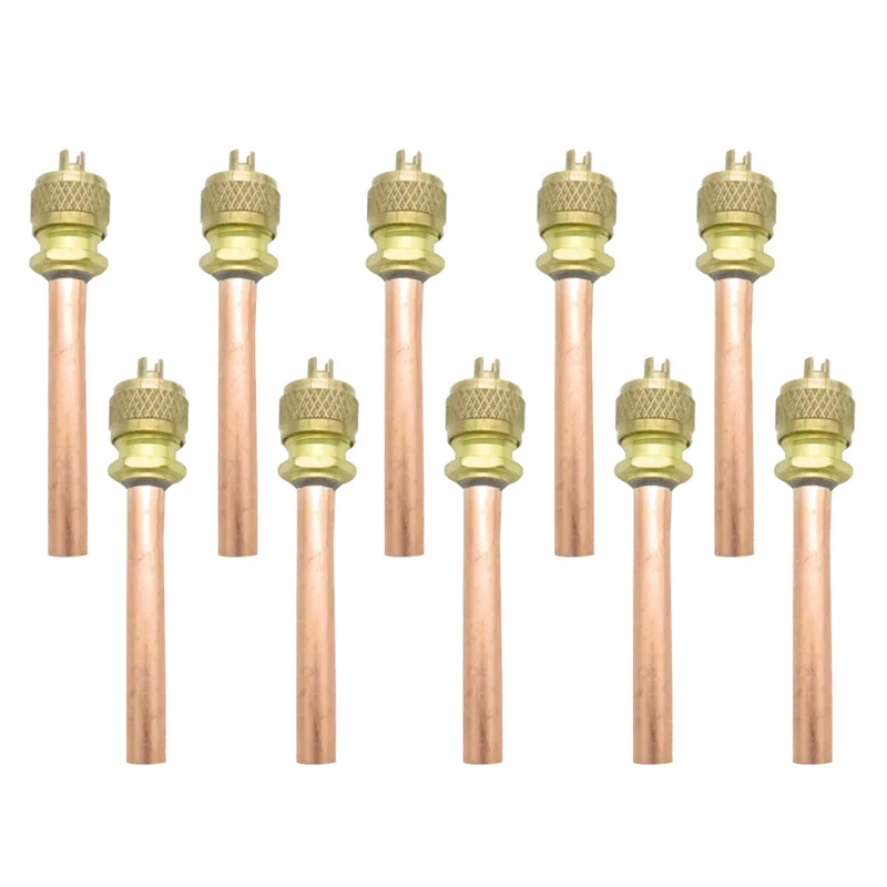 

10Pcs Service Access Valve Spare Replacement Parts Refrigerator Air Conditioner Refrigeration Stem Core Filling Access Valve