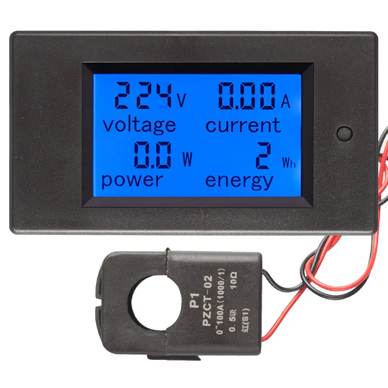 AC 80 ~ 260V 100A мультиметр цифровой светодиодный Мощность монитор энергии Вольтметр