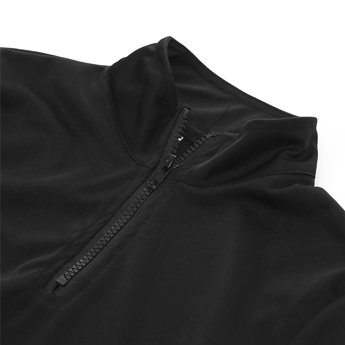 

2PCS Women's Crop Tops Long Sleeve Zipper Shorts Pants Bodycon Casual Outfit Sportswear Tracksuit Hot