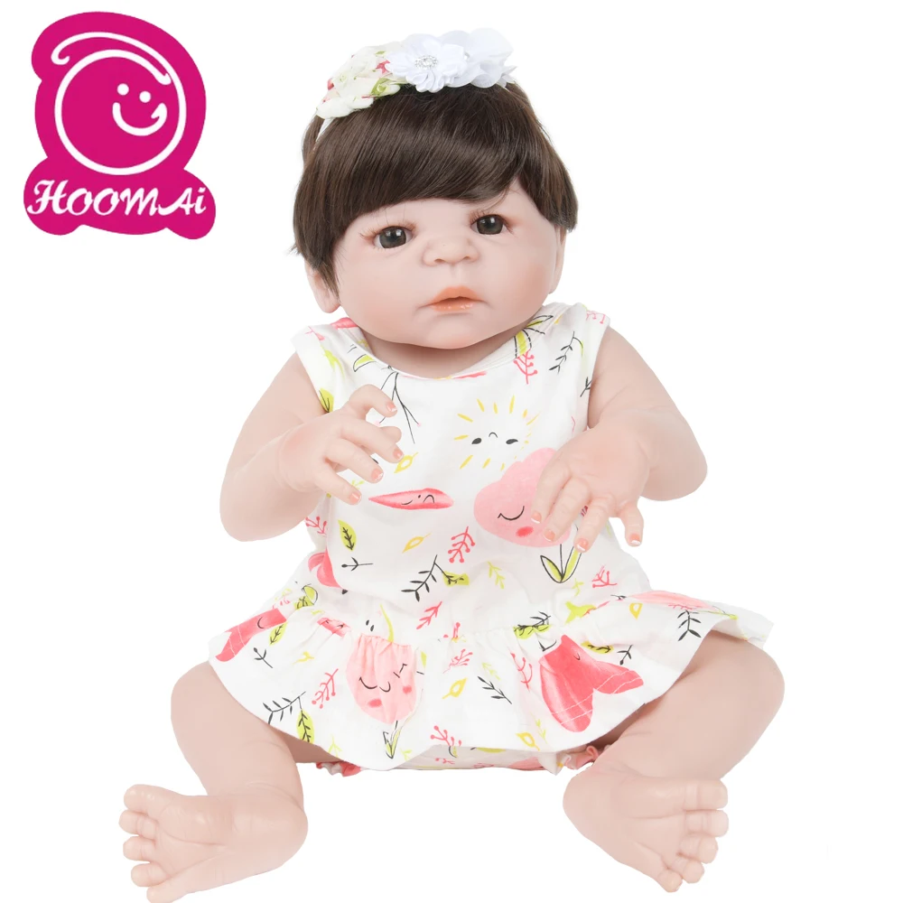 Реалистичные куклы Bebe Reborn мягкие полностью виниловые силиконовые 22 дюйма