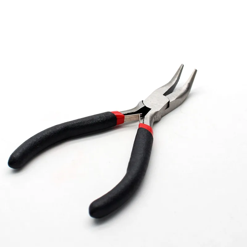 Curved nose pliers Ювелирные плоскогубцы инструменты и оборудование набор длинных игл круглый нос резки проволоки плоскогубцы для изготовления украшений вручную аксессуары HK043 - Цвет: Curved nose pliers
