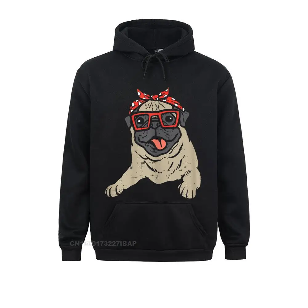 

Pug Polka Dots Bandana Pet Dog Lover Owner Women Gift New Fashion Unique Sweatshirts Male Hoodies NEW YEAR DAY Outdoor Clothes