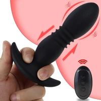 anal vibrator wireless remote control telescopic dildo vibrators male prostate massager butt plug vibrador anal sex toys for men