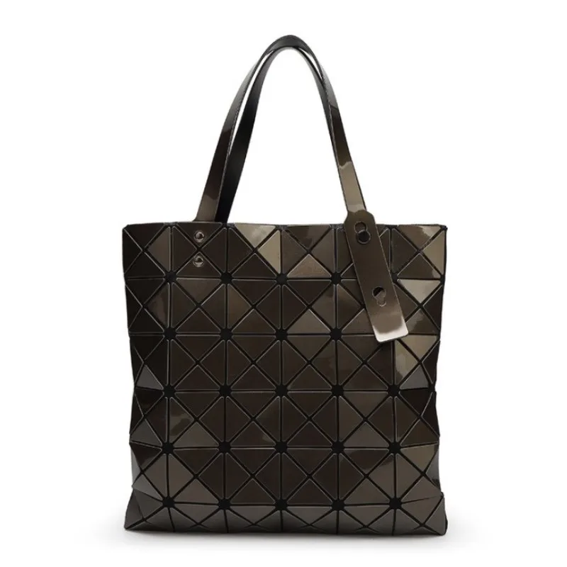 

2020 Hot Handbag Female Folded Ladies Geometric Plaid Bag Fashion Casual Tote Women Handbag Mochila Shoulder Bag no logo