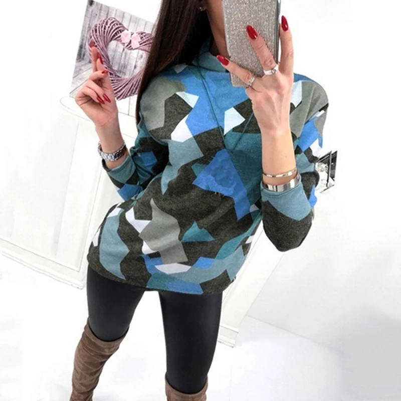 Модная свободная футболка в стиле Харадзюку с цветными блоками женские осенние