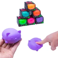 1pcs squezze fidget toys cat squeeze for kid xmas gifts squishy sensory stress relief needoh