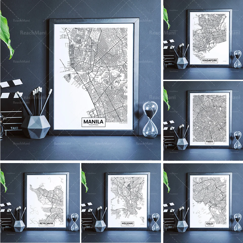 Черно-белая карта города Антверпен, город Парижа, Стокгольм, Хельсинки, Карта города Рейкьявика, плакат на карту города, черно-белая карта города, рейкьер