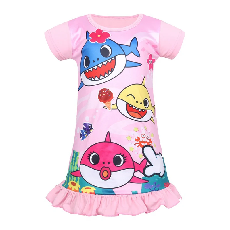 Новинка 2019 года Повседневная Ночная рубашка для маленьких девочек без рукавов с