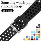 Ремешок силиконовый спортивный для Samsung Galaxy Watch 3 45 мм 41 мм, сменный Браслет для Amazfit Bip Huawei, 20 мм 22 мм