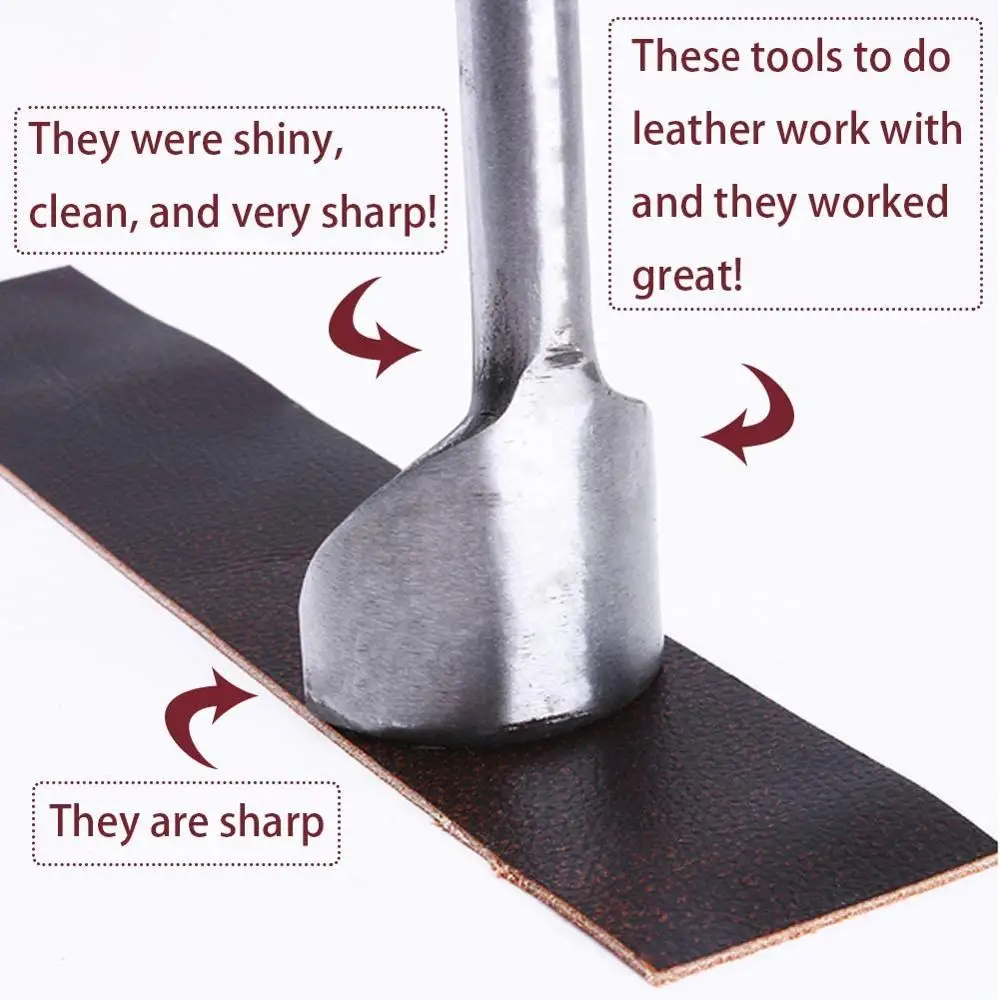 7pcs 10 40 мм кожа удар полукруглый режущий инструмент ремень край Форма резак Наборы