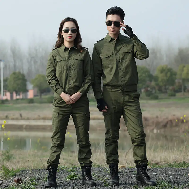 

Army green summer long thin kind of coverall suits men cotton labor insurance clothing soldiers unified outdoor leisure military
