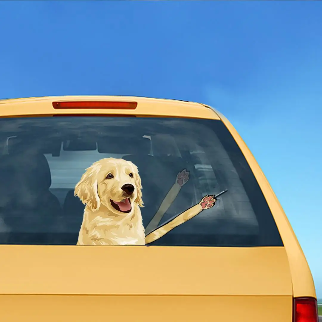 

Puppy accessories stickers Wiper stickers Car rear window rocker stickers Rear windshield wiper car stickers Strong adhesion
