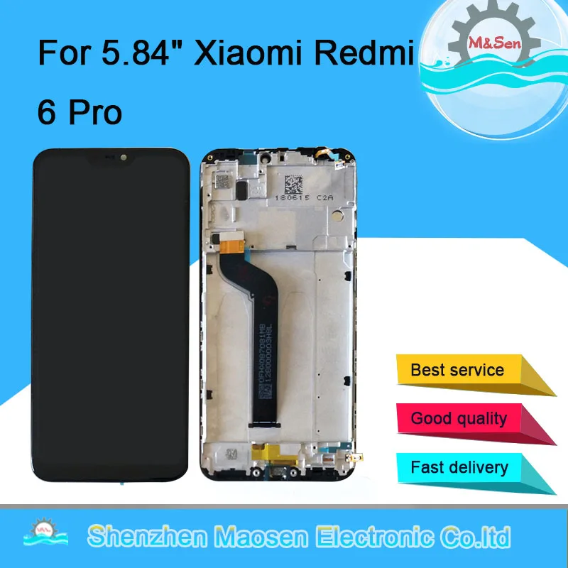 M& Sen для 5,8" Xiaomi Redmi 6 Pro Redmi 6Pro ЖК-дисплей+ сенсорная панель дигитайзер Рамка для Xiaomi A2 Lite lcd