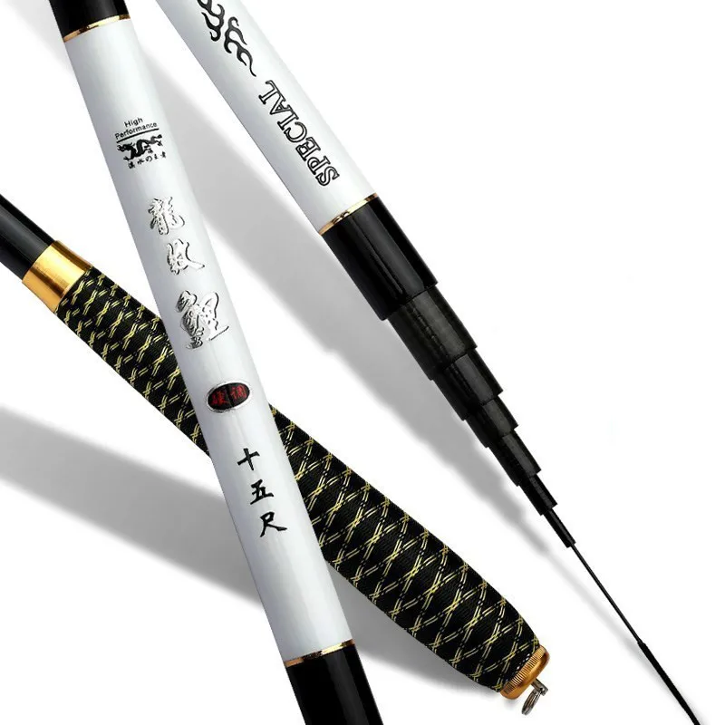 Телескопическая удочка junzeng высокое качество углеродное волокно 3 6 м-7 2 м ультра