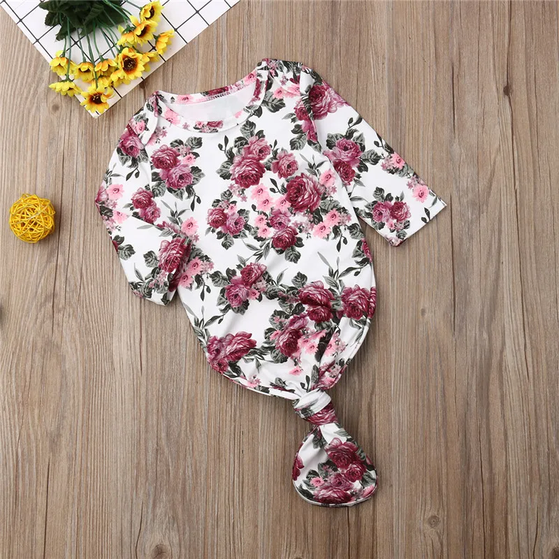 2019 Newborn Infant Toddler Baby Girl Boy Sleeping Bag Blanket Swaddle Autumn Long Sleeve O-Neck Floral Wrap Swaddling 0-12M | Мать и