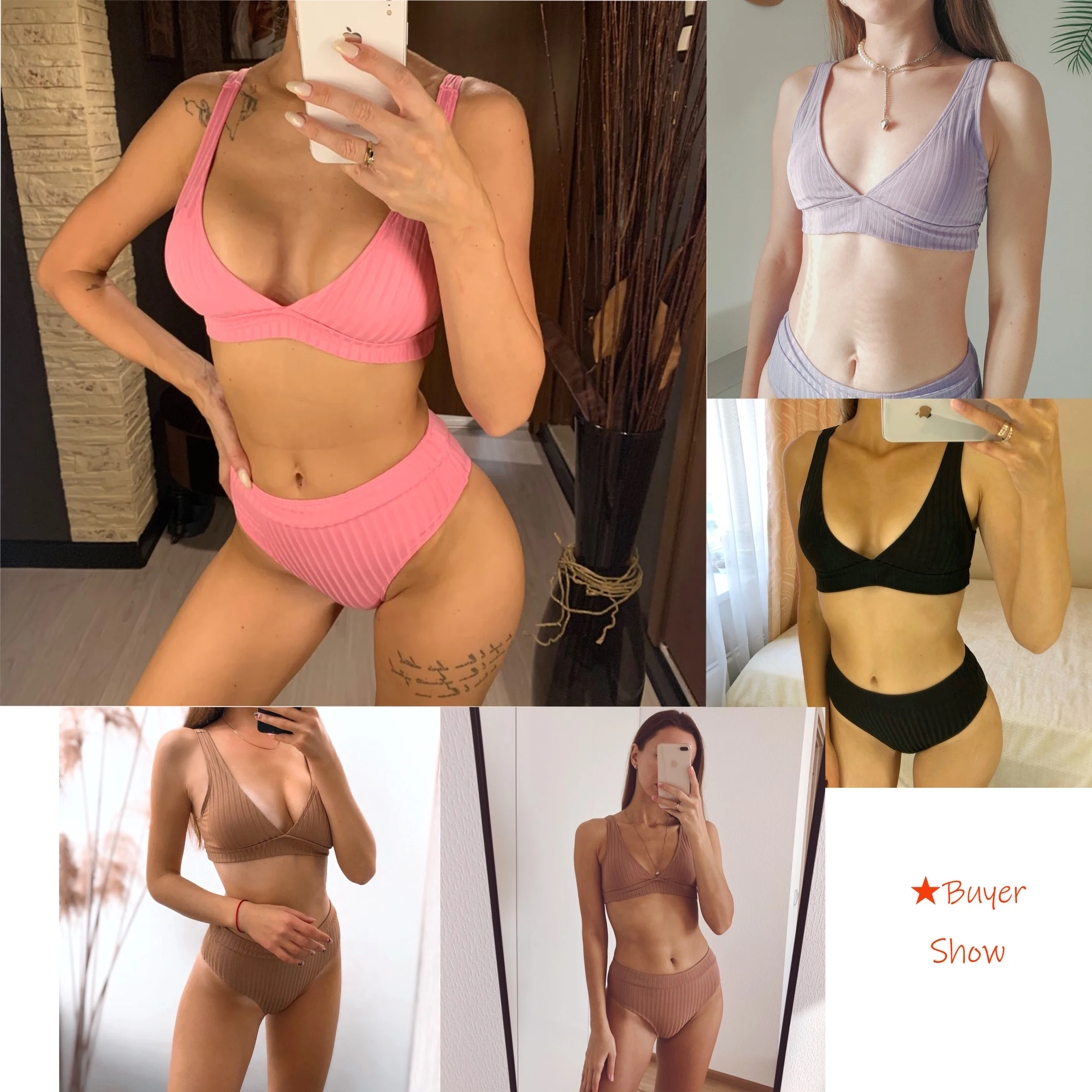

High Waist Bikini 2021 Solid Swimsuit New Swimwear Women Bikinis White Bikini Set Plus Size Bathing Suit Push UP Beach Wear