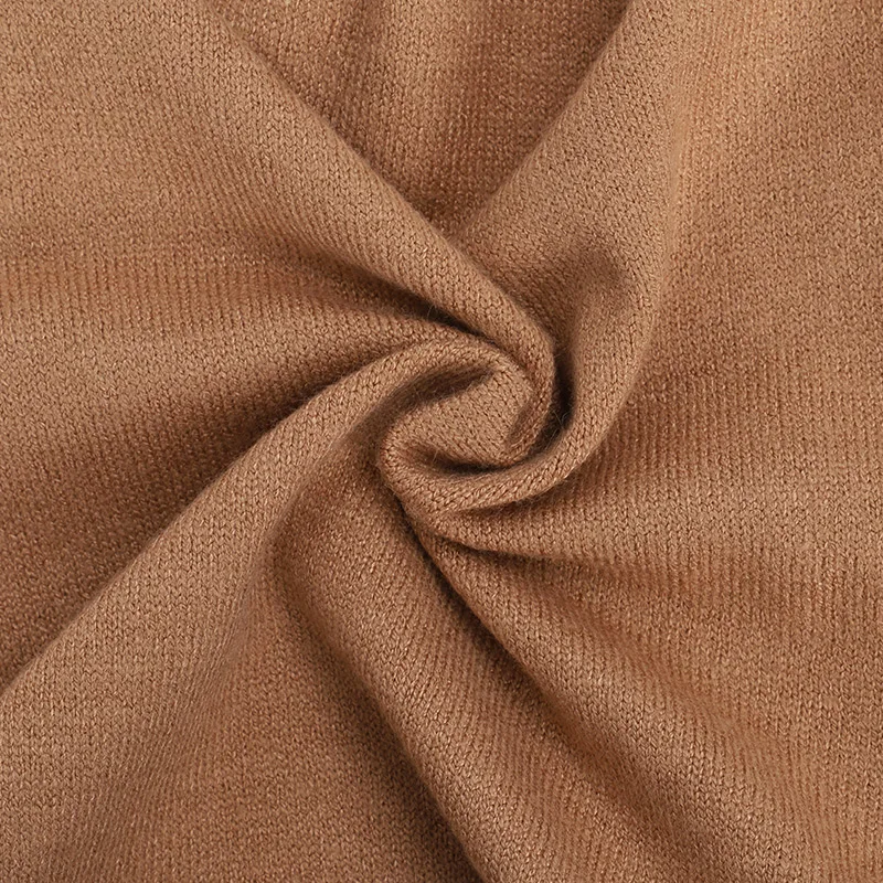 Женский и мужской зимний теплый шарф однотонный вязаный шерстяной хомут широкий