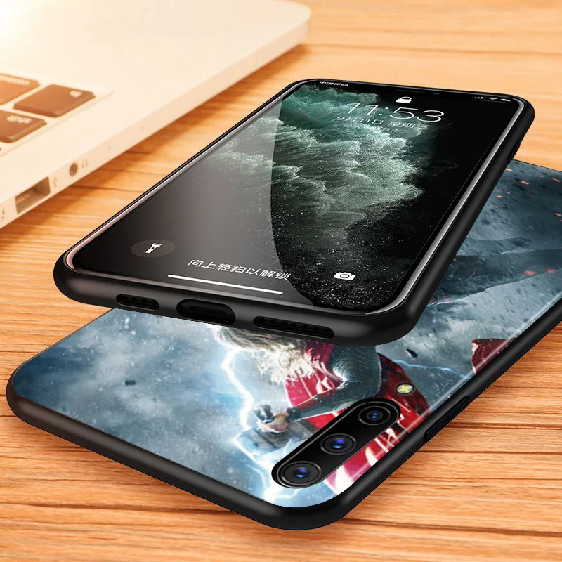 

Marvel Avengers Super Hero Thor for Samsung Note 8 9 10 20 Ultra Plus Pro 5G M01 M02 M60S M62 F62 TPU Silicone Black Phone Case