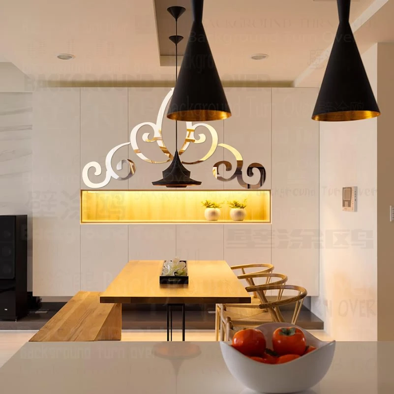 Зеркальные наклейки настенные Стикеры украшение комнаты Декор изголовье