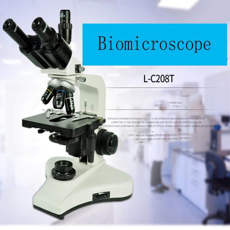 

Optical Instrument Chemical Liquid Medicine Detection 1000x Camera Photo Three Eye Biomicroscope